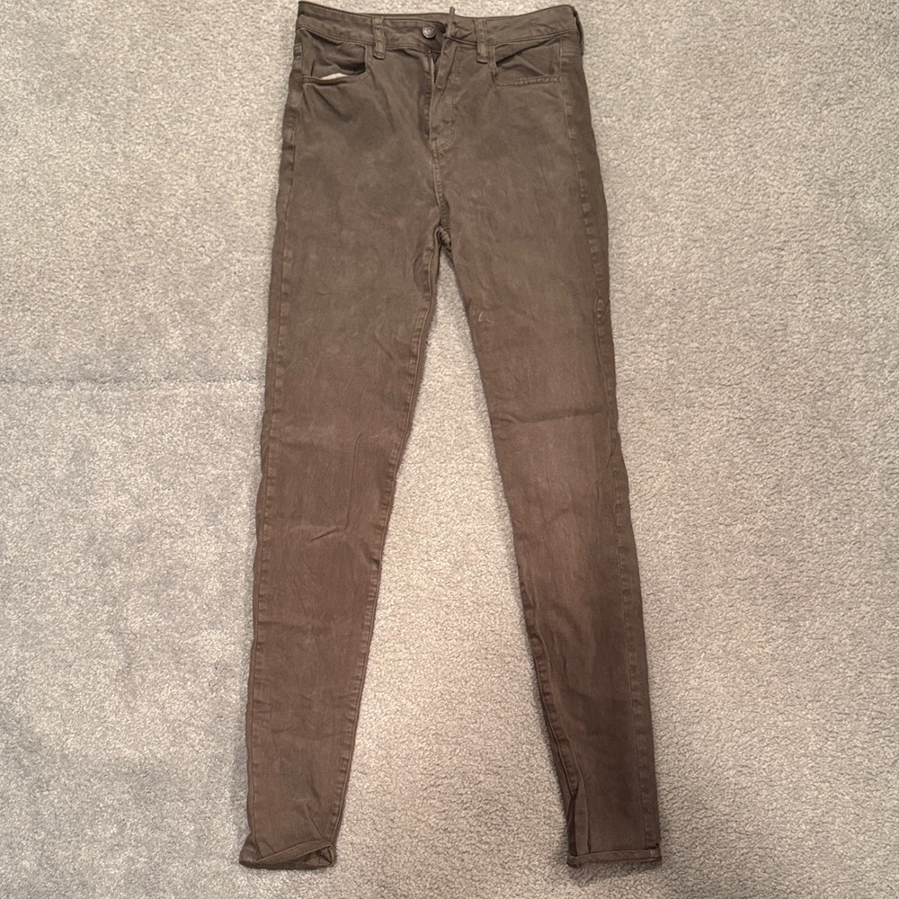 American Eagle Outfitters Brown Super Hi-Rise Jegging